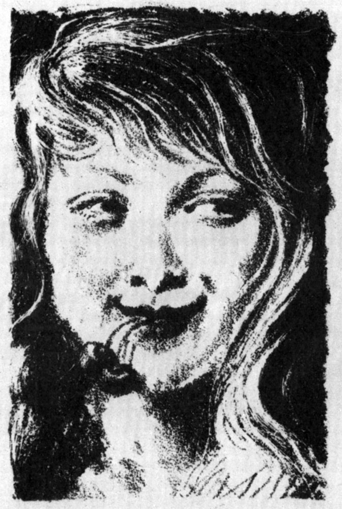 Є. Кибрик. Іл. «Ласочка» до роману «Кола Бруньйон» Р. Роллана. 1936. Літографія